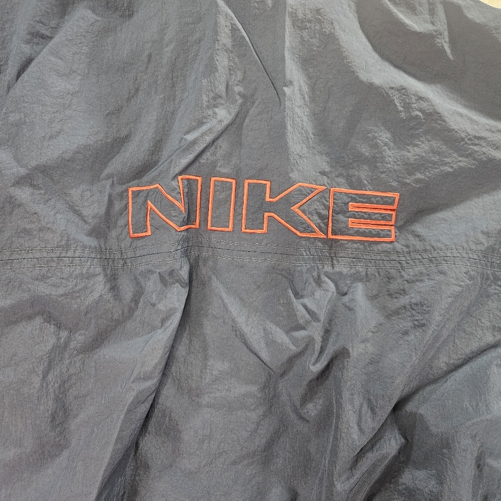 Vintage Nike Windbreaker XXL Navy Spell Out 1/4 Zip - Picture 2 of 8
